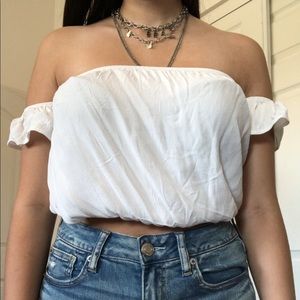 brandy off the shoulder top